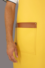 DELANTAL LUXO AMARILLO Y TERRACOTA